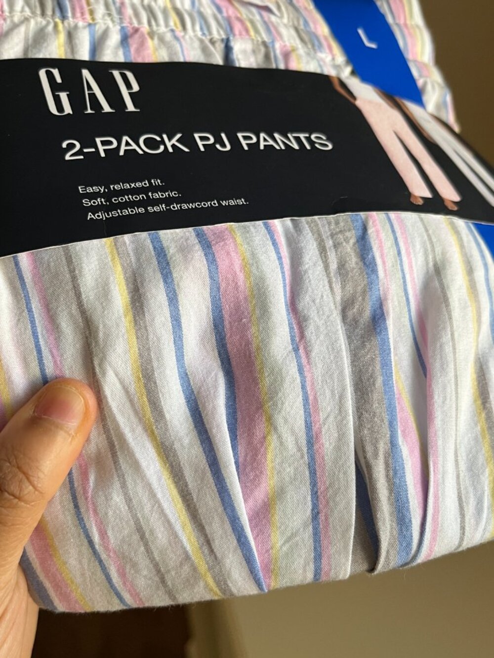 Gap Cotton Lounge Pajama Pants 2-Pack floral stripes pastel - Picture 9 of 12